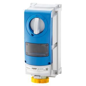 VERTICAAL BEVESTIGDE VERGRENDELDE CONTACTDOOS-MET BODEM-VOOR