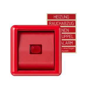 Afdekking WG800 rood met glas