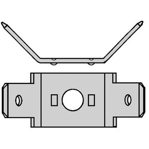 Kist a 100st. Vlakstekerhuls tab 6,3x0,8 boutgat M4 H=90gr.