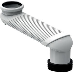 Sprongbochtset ABS 90mm voor Wand WC op vloerafvoer
