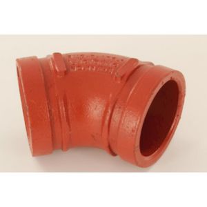 Bocht 45° groef 11 oranje 21/2"x76,1mm
