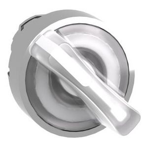 Kop voor verlichte keuzeschakelaar 2 standen Ø22mm Wit
