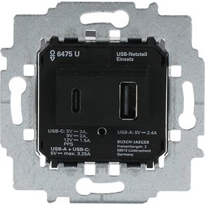USB-A + USB-C netvoedingssokkel 3000mA