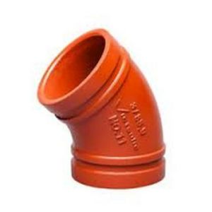 Bocht 45° groef 11 oranje 4"x114,3mm