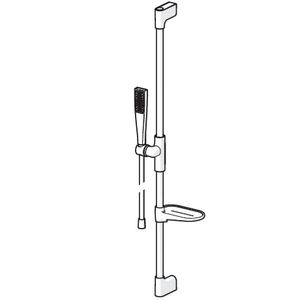 HANSAAURELIA Doucheset Wandmontage messing/Plastic Mat zwart