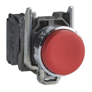 Drukknop Verhoogd Terugvering 22mm 1NC Ongemarkeerd Rood