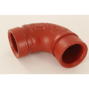 Bocht 90° groef 10 oranje 1.1/2"x48,3mm