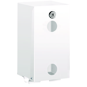 Toiletpapierverdeler 2 rollen RVS 304 wit epoxy