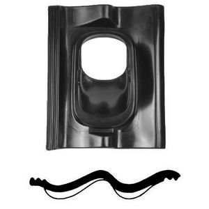 Dakpan sneldek 25-45gr. Ø125 zwart d-pe