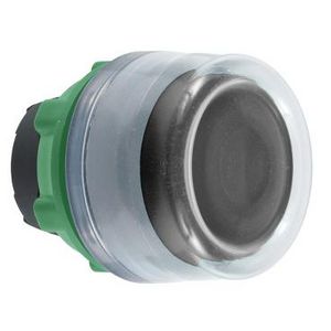 black flush pushbutton head with clear boot cp grey