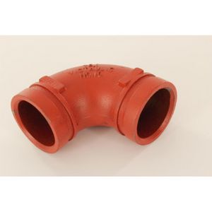 Bocht 90° groef 10 oranje 21/2"x76,1mm