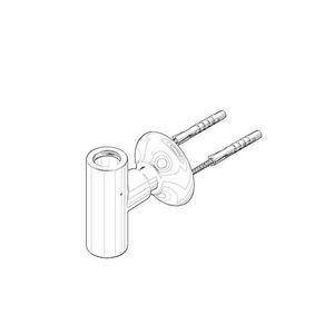 Bevestiging T-stuk 135x150x85mm chr