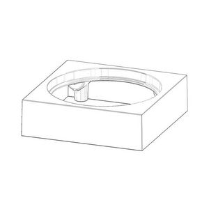 Behuizing v. toiletborstelgarnituur 118x118x35mm chr