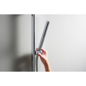 Unica glijstang S Puro 65cm met easy slide handdouchehouder en Isiflex doucheslang 1600mm chroom