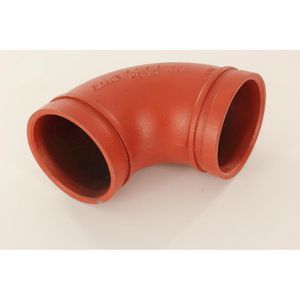 Bocht 90° groef 10 oranje 4"x114,3mm