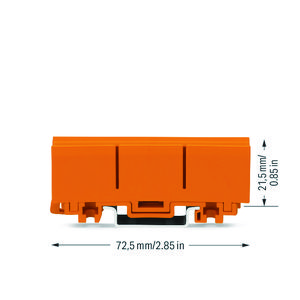 Bevestigingsadapter een + twee rijen oranje 2273-500 VVE=10