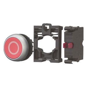 Drukknop vlak zonder toetsplaat vast M22-D-R-X0-K01-BVP