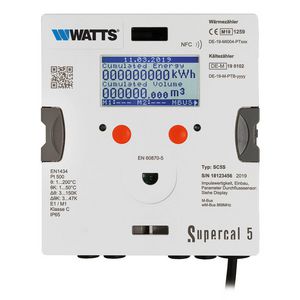 5S 10m3/h, 300mm, G 2, 3 m kabel Supercal