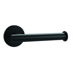 Toiletpapierhouder voor enkele rol in mat zwart RVS