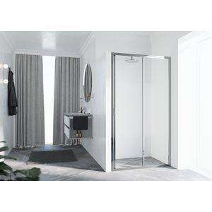 Schuifdeur LUN2P 1020-1080x1950mm chroom lunes 2.0 motief