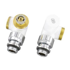 Designset 1/2 3/4 thermostaatkraan + voetventiel M30 wit