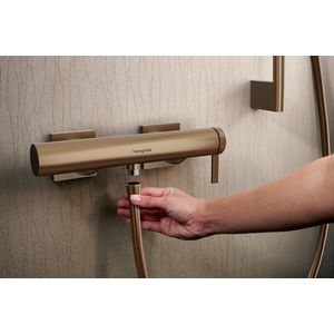 Tecturis E 1-hendel douchekraan opbouw Brushed Bronze