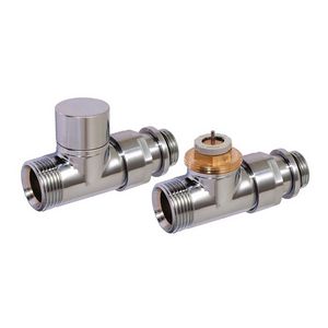 Afsluiter thermostatisch DESIGN recht 1/2" chroom D3805C