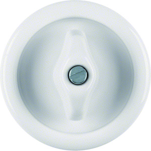 Centraalstuk+draaiknevel Serie 1930 Porzellan polarwit