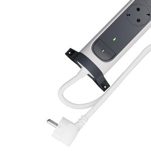 Contactdoos premium automaat 4x2P + A 1,5m. zwart-wit VVE=5