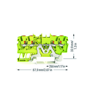 4-draads aardklem Met drukknop 1mm² VVE=100