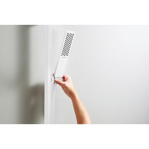Unica glijstang E Puro 65cm met easy slide handdouchehouder en Isiflex doucheslang 1600mm mat wit