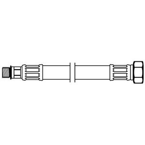RVS aansluitslang M8x3/8 bt.xmoer L=300mm m. KIWA-keur