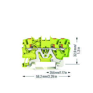 3-draads aardklem Met drukknop 1mm² VVE=100