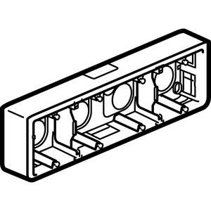 Opbouwbehuizing horizontaal 40mm 10 modulen Mosaic