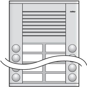 Opbouwbuitenpost 20mm met 10 bellen in 2 rijen