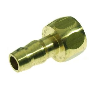 Messing slangpilaar 1/4x1/4 bn.