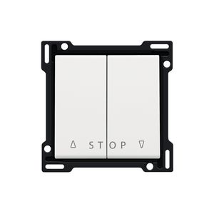 Afwerkingsset 2-voudige rolluikdrukknop elek.sturing white c