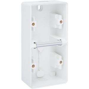 Spuitwaterdichte dubb. V opb.doos 2 enkelv. soepele ing. wit