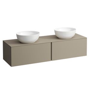 Onderbouwkast 1600X500 2 laden cutout L+R Pearl Beige