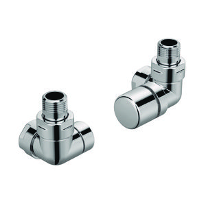 Kranenset type E set dubbel haaks kraan rechts verchroomd