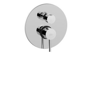 Inbouw STICK douchemengkraan 1/2" compleet 2 uitgangen met omst chroom