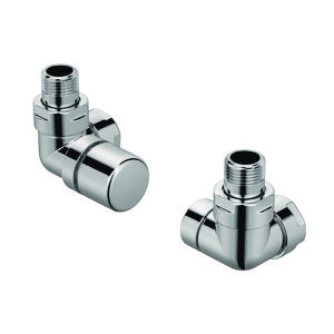 Kranenset type F set dubbel haaks kraan links verchroomd