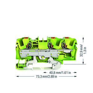 3-draads aardklem Met drukknop 6mm² VVE=25