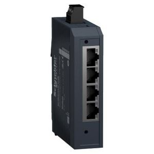 Unmanaged Switch 4 ports copper + 1 port fiber optic Modicon