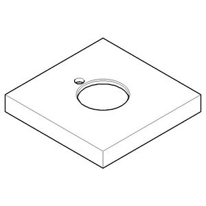 Rozet 60x60x9x22,2mm Dark Platinum gebors.