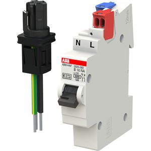 Uitbreidingsset Wago RD connector met steekbare Flexomaat B-karakteristiek 16A