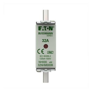 Zekering laagsp. 32A AC 500V NH000 aM dubbele melder VVE=3