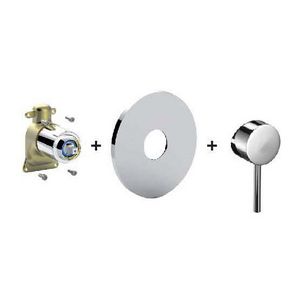 Inbouwset LIGHT voor douchemengkraan met omsteller, hendel en ABS chroom