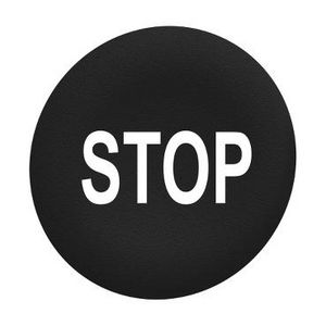 Kapje voor verzonken drukknop ZwartSTOP" VVE=10