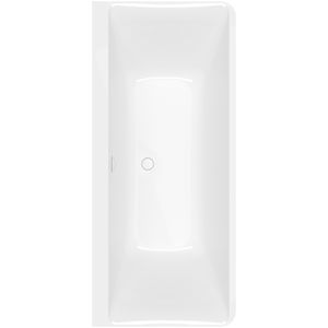 Back-to-wall bad 800x1800mm White Alpine Subway 3.0 UBQ180SBW9CSBCV-01